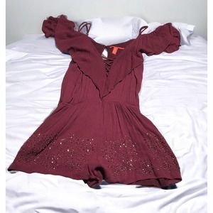 Shorts Romper - Wine Color - Sz Medium